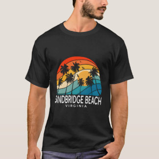 Sandbridge Beach Virginia Handflatan Träd Tropical T Shirt