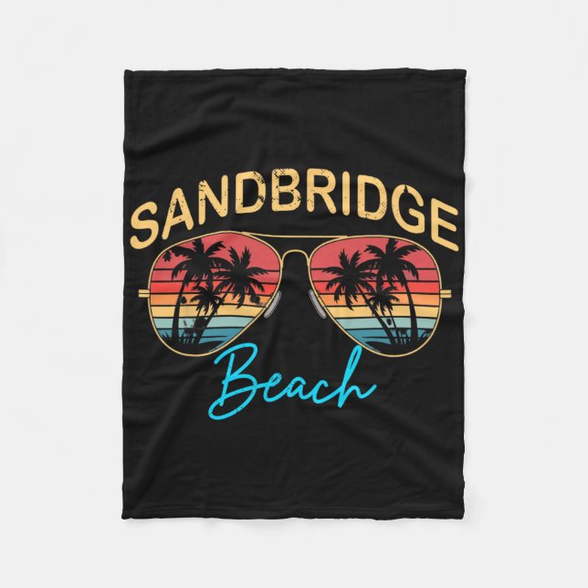 Sandbridge Beach Virginia Men Women Souvenir Surfb Fleecefilt (Framsidan)