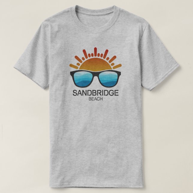 Sandbridge Beach Virginia Sunglasses T Shirt (Design framsida)