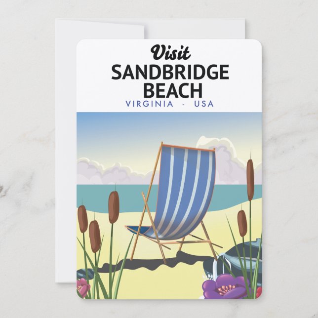 Sandbridge Beach Virginia USA, Inbjudningar (Framsida)