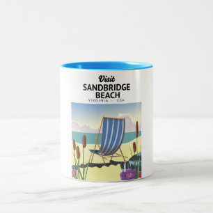 Sandbridge Beach Virginia USA Två-Tonad Mugg