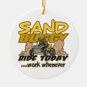 SandBuggyritt i dag Julgransprydnad Keramik
