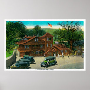 Sandburgs toppmöte Hotel på Ridge Route Poster