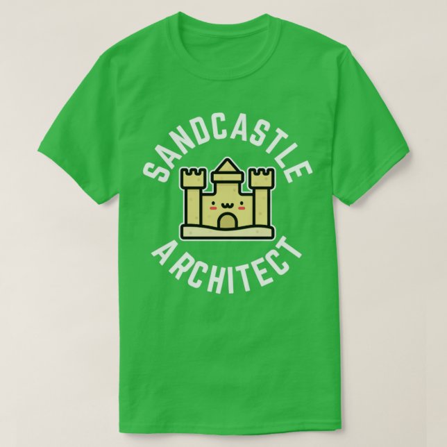 Sandcastle Architect Kids design1 T Shirt (Design framsida)