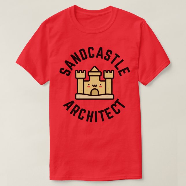 Sandcastle Architect Kids design T Shirt (Design framsida)