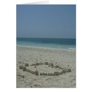 Sandcastle bahamas hälsningskort