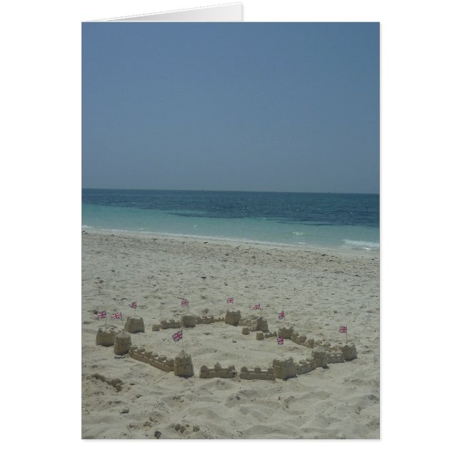 Sandcastle bahamas hälsningskort (Framsidan)