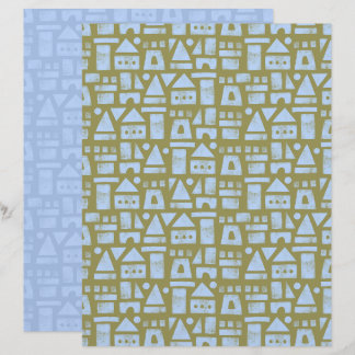 Sandcastle Grönt Scrapbookpapper