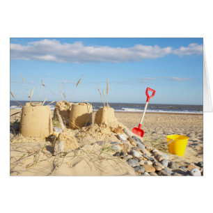 Sandcastle i Beach Hälsningskort