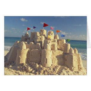 Sandcastle On Beach Hälsningskort