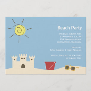 Sandcastle Party Inbjudningar