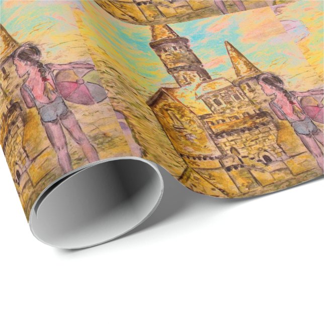 sandcastle presentpapper (Rullad Hörn)