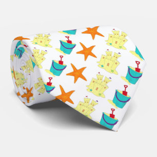 Sandcastle Shovel Pail Sand Starfish Beach Tie Slips