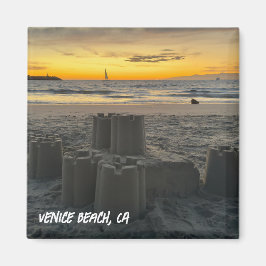 Sandcastle Sunset Dreams - Venice Beach, CA Magnet