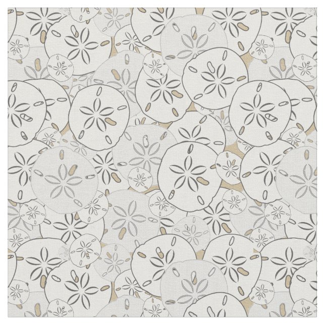 Sanddollar all över tryck tyg (Närbild)