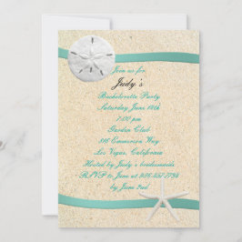 SandDollar Beach Wedding Bachelorette Party Inbjud Inbjudningar