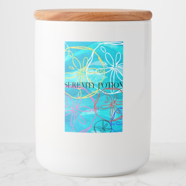 Sanddollar-design på matbehållare mat etikett (Framsida)