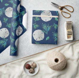 Sanddollar Djuphavsblå Kusttema Presentpapper
