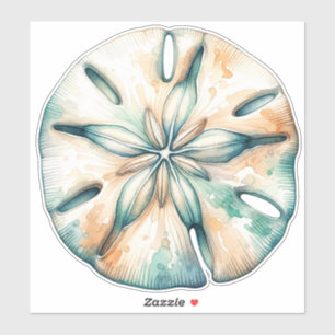 Sanddollar Havsplash Hav Aquarell Bröllop Klistermärken