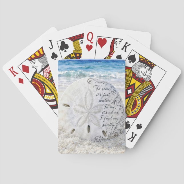 Sanddollar med inspirerande citat casinokort (Baksidan)