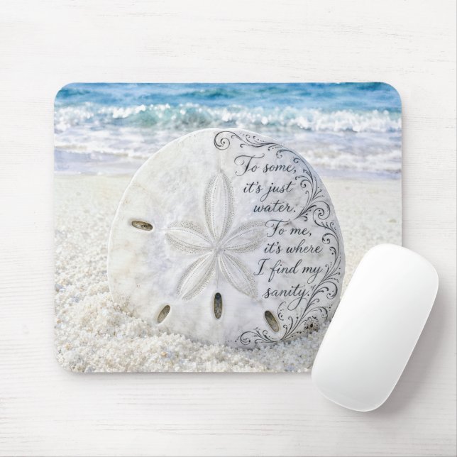 Sanddollar med inspirerande citat musmatta (Med mus)