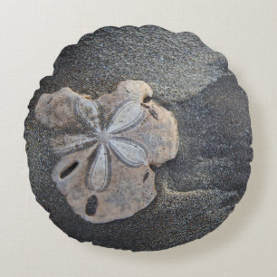 Sanddollar på sand rund kudde