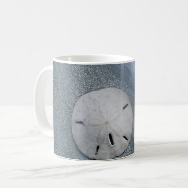 Sanddollar på strand | Sanibel Island, Florida Kaffemugg (Framsida vänster)