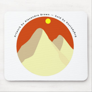 Sanddyner bland orange himmel musmatta