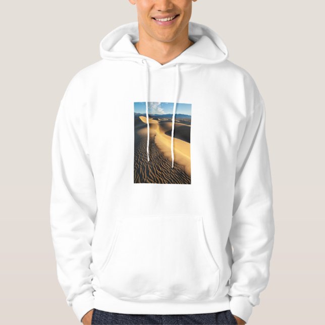 Sanddyner i Death Valley, CA Sweatshirt Med Luva (Framsida)