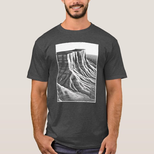 Sanddyner Linjärt Öken T Shirt (Framsida)