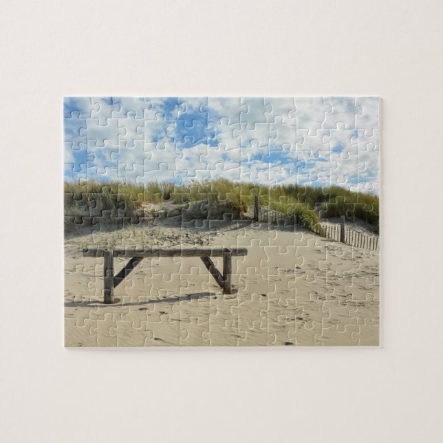 Sanddyner med trästängsel pussel (Horisontell)