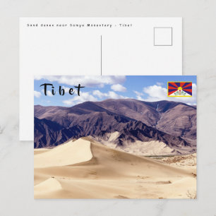 Sanddyner nära Samye-klostret - Tibet Vykort