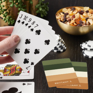 Sanddyner & Olivlundar Anpassade Randiga Casinokort