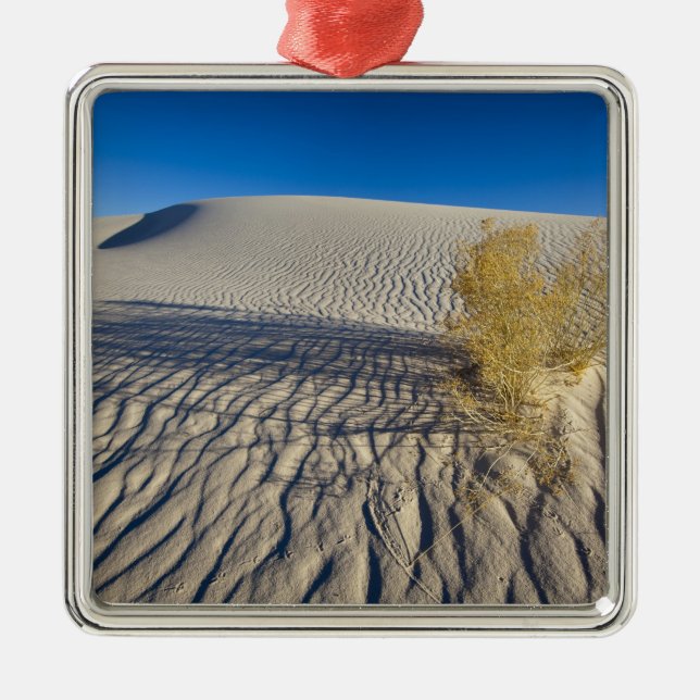 Sanddyner vid White Sands National Monument i 3 Julgransprydnad Metall (Framsidan)