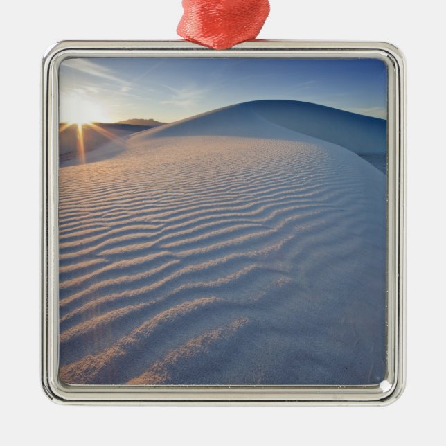 Sanddyner vid White Sands National Monument i 5 Julgransprydnad Metall (Framsidan)