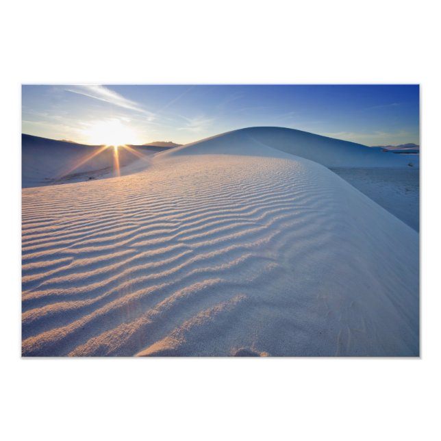 Sanddyner vid White Sands National Monument om 5 Fototryck (Framsidan)