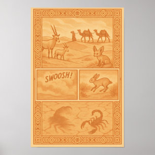 Sanddynerna i Sahara – Tecknad serie om ökenvilda Poster
