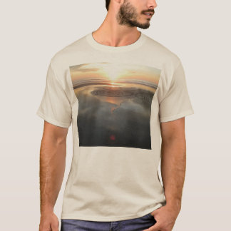 Sanden cirklar på solnedgångskjortan tee shirt
