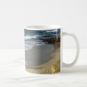 Sanden för stranden för det La Jolla Covehav Kaffemugg