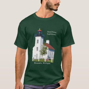 Sanden pekar mörk för den fyrEscanaba skjortan T Shirt