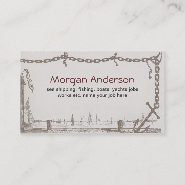 sänder fartyg som fiskar havshavvisitkorten visitkort (Framsida)