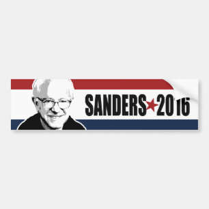 Sanders 2016 Stjärna Röd Vit och Blå Krockstötare Bildekal