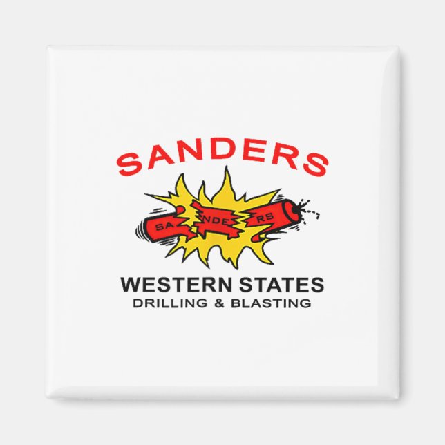Sanders Construction Logo On Left Chest  Magnet (Framsidan)