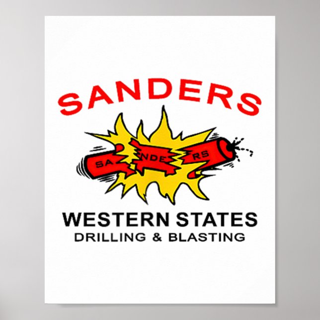 Sanders Construction Logo On Left Chest  Poster (Framsidan)