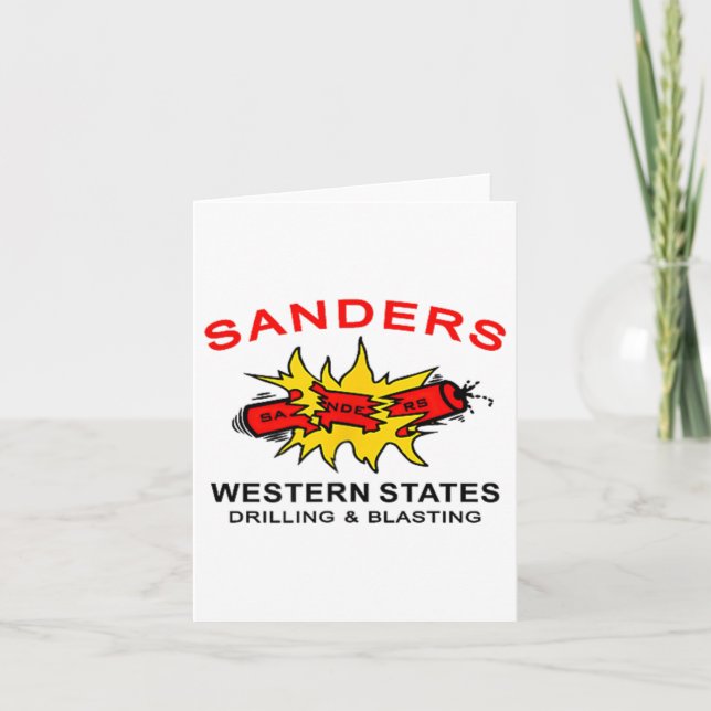 Sanders Construction Logotyp på Lämnat chest Kort (Framsida)