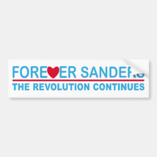 Sanders för evigt, revolutionen fortsätter bildekal
