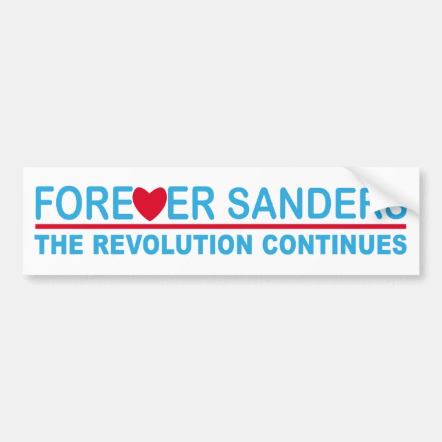 Sanders för evigt, revolutionen fortsätter bildekal (Framsidan)