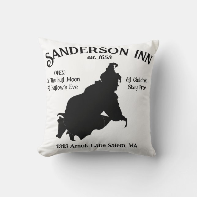 Sanderson Inn Halloween Funny Pillow Kudde (Framsida)