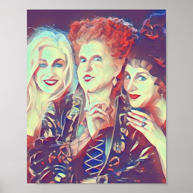 Sanderson Sisters Art Deco Print Poster (Framsidan)