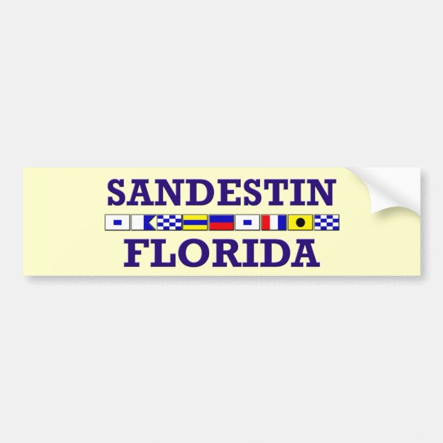 Sandestin Nautical Flaggor - Bumper Sticker Bildekal (Framsidan)